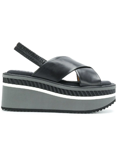 Shop Robert Clergerie Sling-back Wedge Sandals