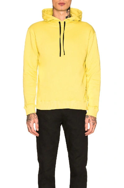 Shop Saint Laurent Hooded Sweatshirt In Yellow