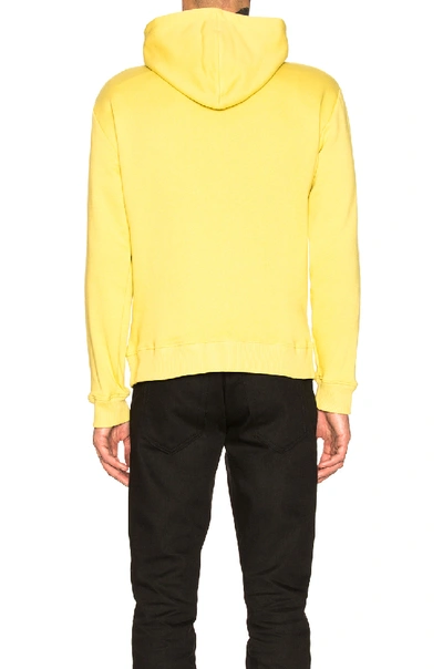 Shop Saint Laurent Hooded Sweatshirt In Yellow