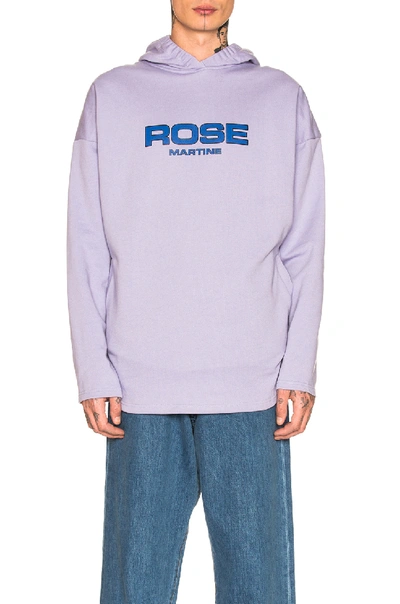 Martine Rose Collapsed Cotton-jersey Hooded Sweatshirt In Purple | ModeSens