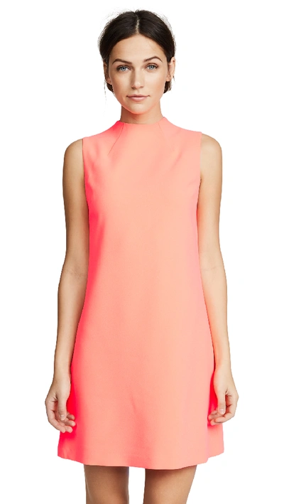 Shop Alice And Olivia Coley A-line Dress In Neon Coral