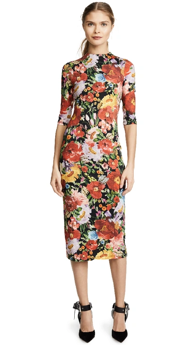 Shop Alice And Olivia Delora Dress In Blooming Garden
