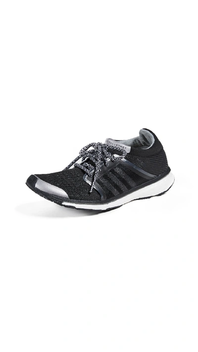 Shop Adidas By Stella Mccartney Adizero Adios Trainers In Core Black/night Grey/silver