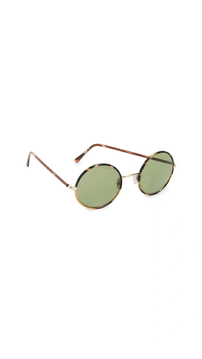 Shop Lgr Elliot Sunglasses In Havana/green