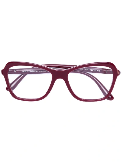 Shop Dolce & Gabbana Square Frame Glasses