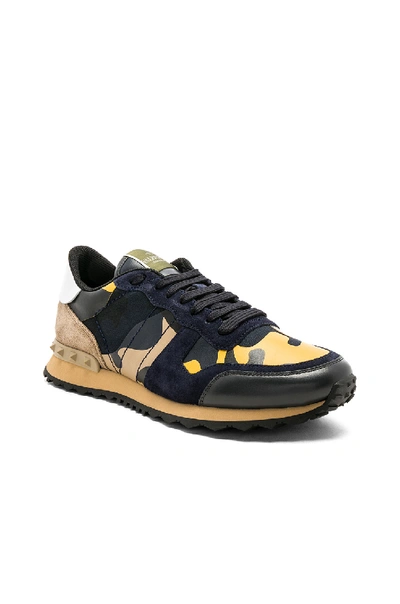 Shop Valentino Sneakers In Blue,abstract