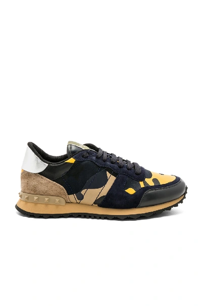 Shop Valentino Sneakers In Blue,abstract