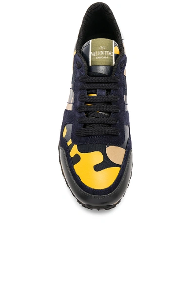 Shop Valentino Sneakers In Blue,abstract
