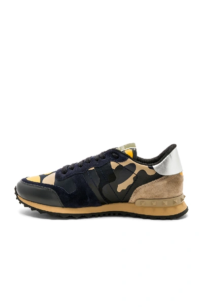 Shop Valentino Sneakers In Blue,abstract