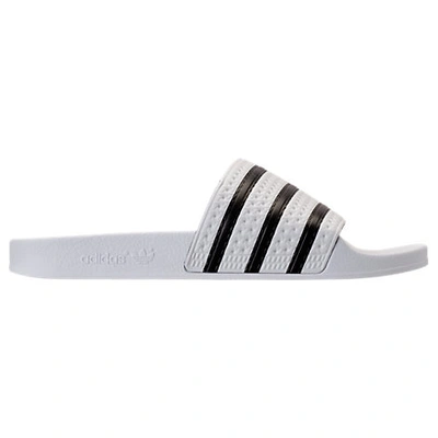 Shop Adidas Originals Adidas Men's Originals Adilette Slide Sandals In White/black/white