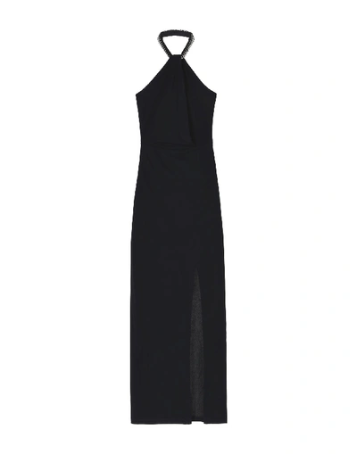 Shop Patrizia Pepe Woman Maxi Dress Black Size 1 Acetate, Polyamide