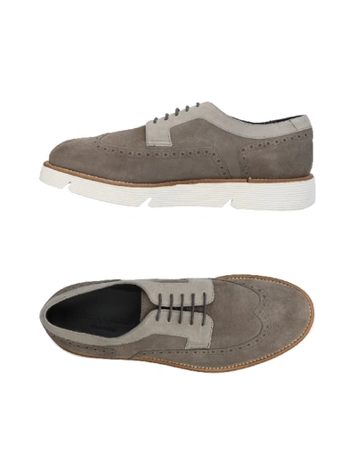 Shop Alberto Guardiani Lace-up Shoes In Khaki