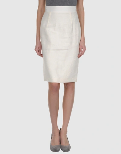 Shop Giambattista Valli Knee Length Skirt In Ivory
