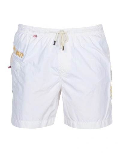 Shop Mc2 Saint Barth Swim Shorts In White