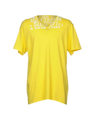 Shop Maison Margiela Man T-shirt Yellow Size Xl Cotton