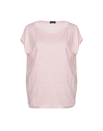 Shop Armani Jeans T-shirts In Pink