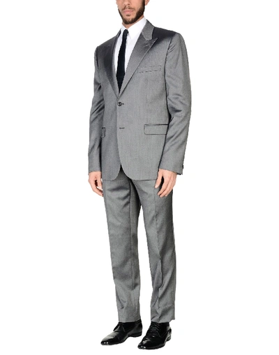 Shop Versace Suits In Grey