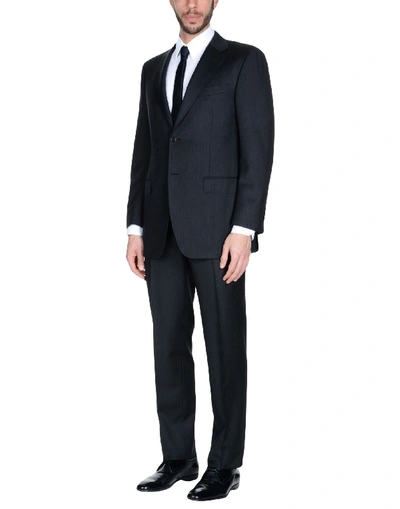 Shop Canali Suits In Steel Grey