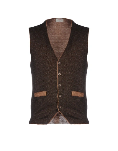 Shop Gran Sasso Cardigan In Dark Brown