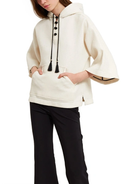 Shop Opening Ceremony Waffle Hooded Pullover In Ivory