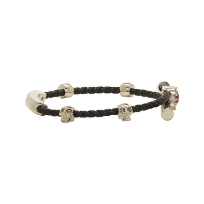 Shop Alexander Mcqueen Black Skull Friendship Bracelet