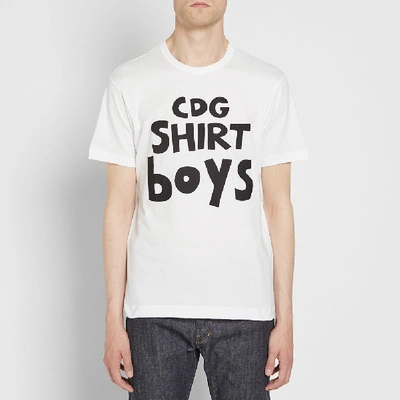 Shop Comme Des Garçons Shirt Comme Des Garcons Shirt Boys Print Tee In White