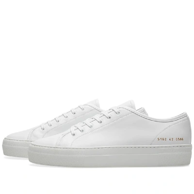 Shop Common Projects Tournament Low Super Leather In White