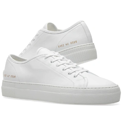 Shop Common Projects Tournament Low Super Leather In White