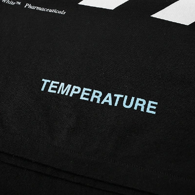 Shop Off-white Long Sleeve Diagonal Temperature Tee In Black