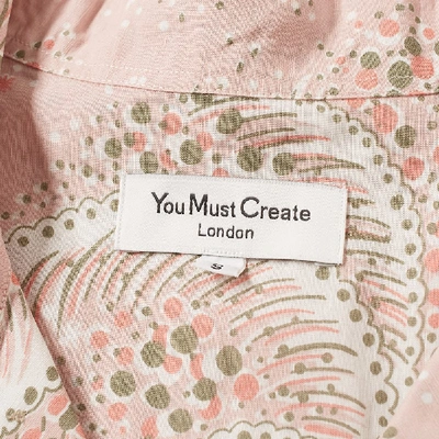 Shop Ymc You Must Create Ymc Short Sleeve Palm Malick Shirt In Pink