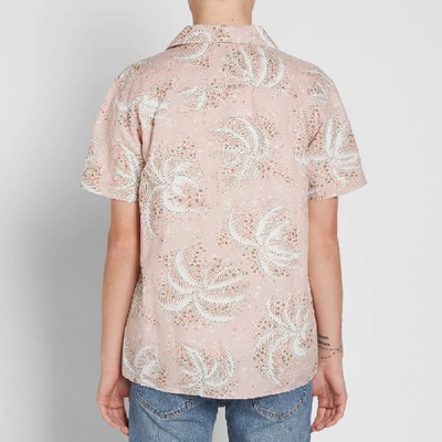 Shop Ymc You Must Create Ymc Short Sleeve Palm Malick Shirt In Pink