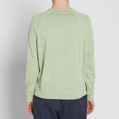 Shop Ymc You Must Create Ymc Pigment Dye Schrank Raglan Sweat In Green