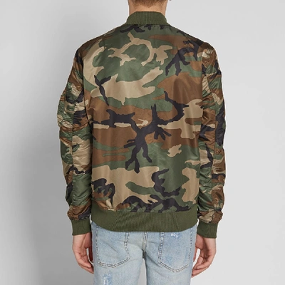 Shop Alpha Industries Ma-1 Vf Lw Bomber Jacket In Green