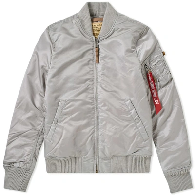 Shop Alpha Industries Ma-1 Vf 59 Flight Jacket In Grey