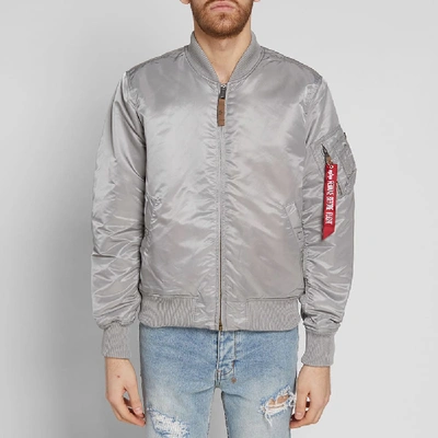 Shop Alpha Industries Ma-1 Vf 59 Flight Jacket In Grey