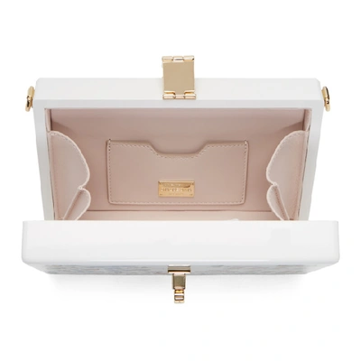 Shop Dolce & Gabbana White Graffiti Wood Box Bag