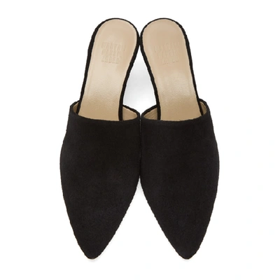 Shop Maryam Nassir Zadeh Black Andrea Suede Mules In Black Suede