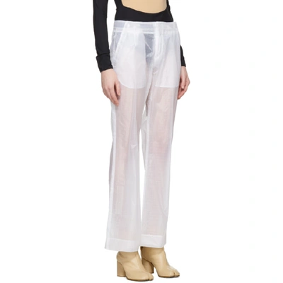 Shop Off-white White Transparent Trousers In 9800 Transp