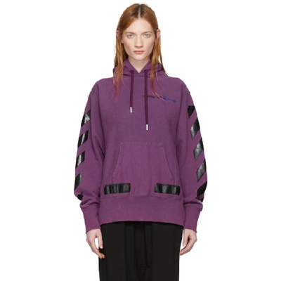 Off-white X Champion Pullover Hoodie In 2910 Violet | ModeSens