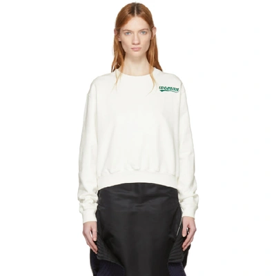 Shop Off-white White Crewneck Woman Sweatshirt In 0188 Wht Mu