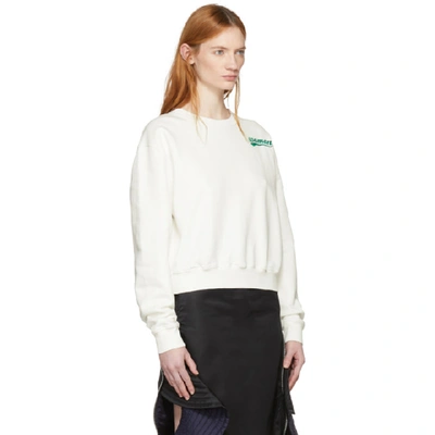 Shop Off-white White Crewneck Woman Sweatshirt In 0188 Wht Mu