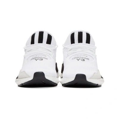 Shop Y-3 White Saikou Boost Sneakers In White/black