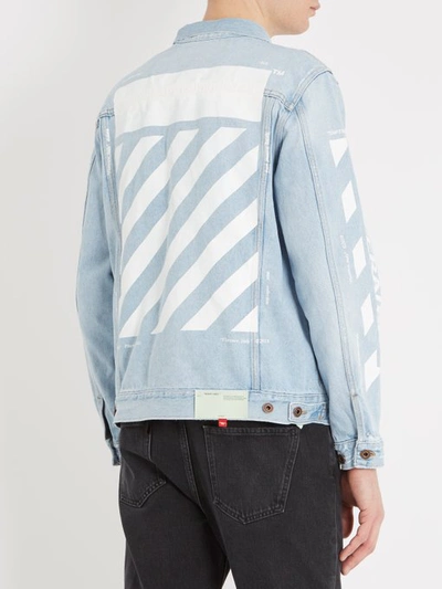 Off-white Temperature Denim In Light Blue | ModeSens