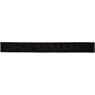 Shop Y-3 Black Elastic Logo Belt