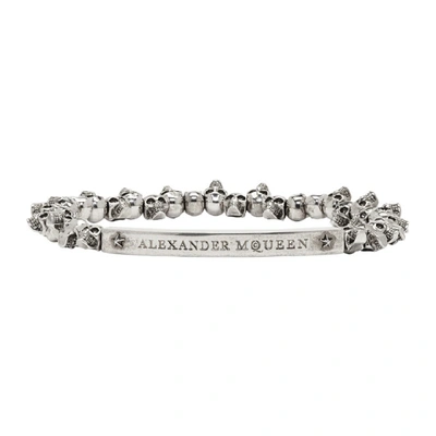 Shop Alexander Mcqueen Silver Mini Skull Bracelet