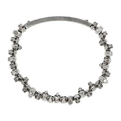 Shop Alexander Mcqueen Silver Mini Skull Bracelet