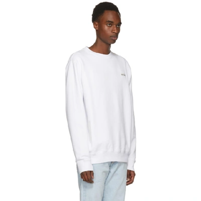 Shop Off-white White Basic 'off' Crewneck Sweatshirt