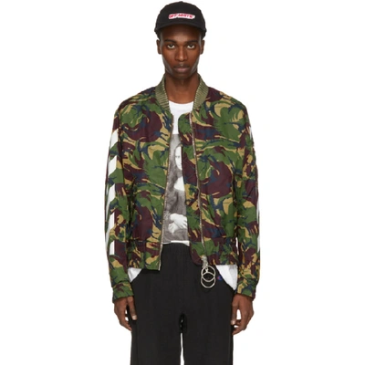 Off white hotsell camo bomber