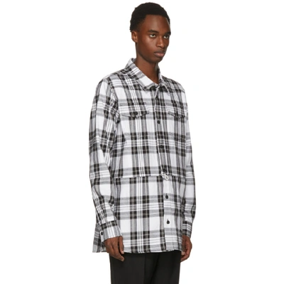 Shop Off-white Black And White Check Shirt In All Over