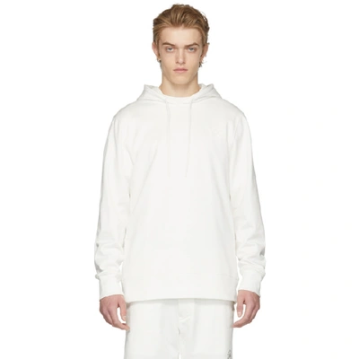 Shop Y-3 White Classic Logo Hoodie In Core White